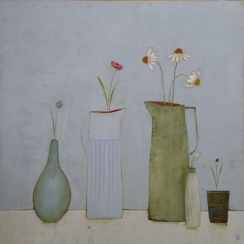 Eithne  Roberts - Large Jugs and Blossoms